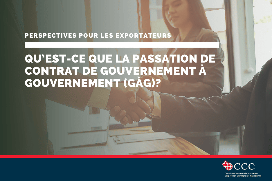 Quest ce que la passation de contrat de gouvernement à gouvernement